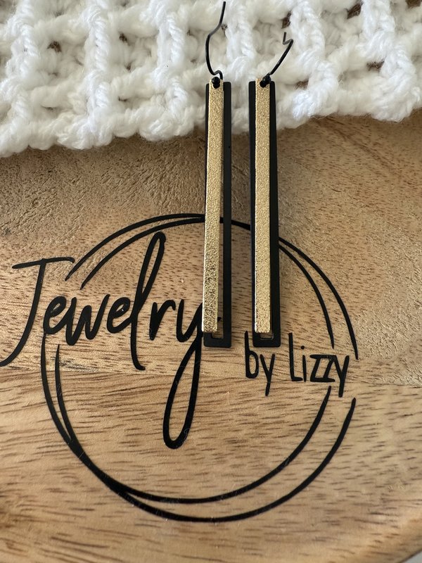 Lang staafje goud en zwart