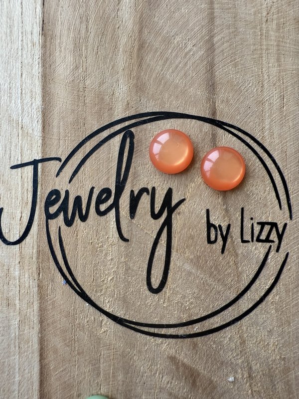 Oorknopje oranje mat